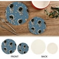 thumbnail image 4 of GZHJMY Blue Astronaut Placemats Set of 2, Woven Washers, Cotton, Round Large Pot Holder, Heat Resistant, for Pot Countertops, 4 of 5