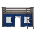 thumbnail image 4 of Max & Lily Loft Bed, Low Solid Wood Twin Loft Bunk Beds for Kids with Ladder and Curtain, 4 of 11