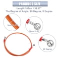 thumbnail image 5 of Unique Bargains 100cm 39.37" Length 10mm ID Motorcycle Hydraulic Brake Line Oil Hose Pipe 28° 0° Stainless Steel Orange, 5 of 6