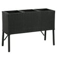 thumbnail image 3 of Sunnydaze 11.75" x 33" x 21.5" Rectangle Black Polypropylene Planter Box, 3 of 18