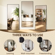 Antok 71x 32 Rectangle Full Length Mirror Standing Floor Mirror Stand Up Mirror, Black Frame