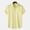 A083-Yellow, variant on QUINDOS Casual Hawaii Shirts for Men Cotton Summer Short Sleeve Button Down Shirts Beach Solid Loose Vacation Shirts