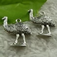 thumbnail image 3 of K-KED 100 pcs tibet silver ostrich charms 20x20mm B4352, 3 of 4