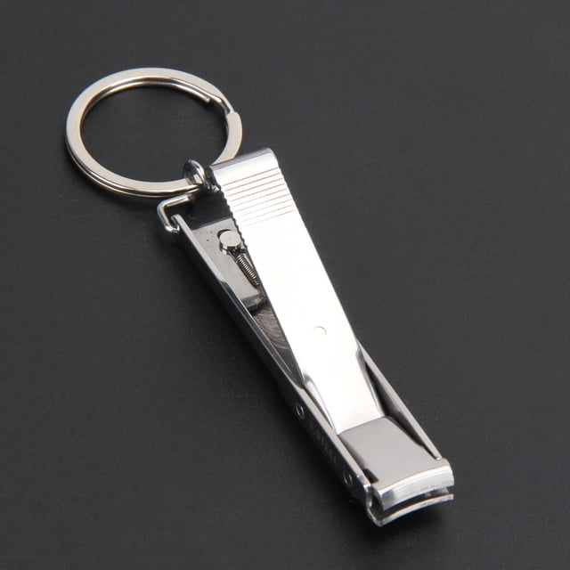 Cortaúñas EDC ultrafino Ndcxsfigh plegable mano dedo del pie inoxidable llavero