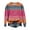Hot Pink, variant on WTOBBY Women's Patchwork Print Long Sleeve Pullover, Casual Crewneck Top for Fall Fashion, Comfortable Loose Fit Blouse with Artistic Design, Holiday Style,Green L