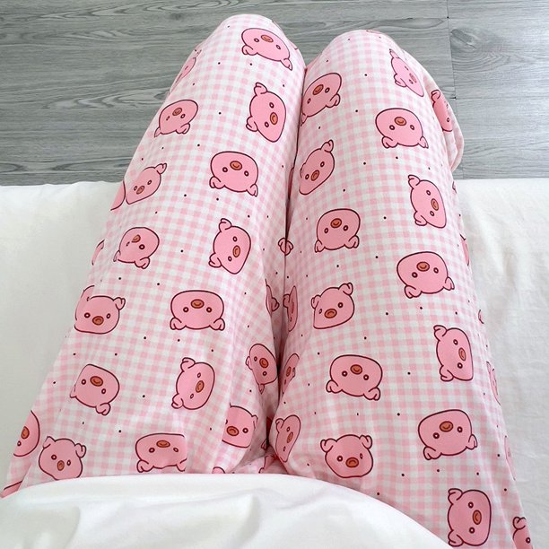Pantalones de pijama japoneses de dibujos animados para estudiantes, pantalones antimosquitos de principios de otoño para mujeres, lindos pantalones casuales para dormitorio para uso exterior
