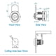 thumbnail image 3 of Cam Lock with Triangle Socket Key,Triangular Keyhole Cabinet, 3 of 5