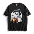 thumbnail image 5 of Drses‌‌ ‌‌‌‌‌‌‌‌‌‌‌‌‌‌‌‌‌‌‌Women's Halloween Cute Ghost & Pumpkin Graphic T-Shirt - Short Sleeve Crew Neck Casual Tee, 5 of 5