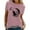 Pink, variant on Womens Tee Shirts Cute Cartoon Cat Printed T-Shirts For Women Crew Neck Short Sleeve Breathable Loose Fit Tee Shirt Tops Back To School Colthes
