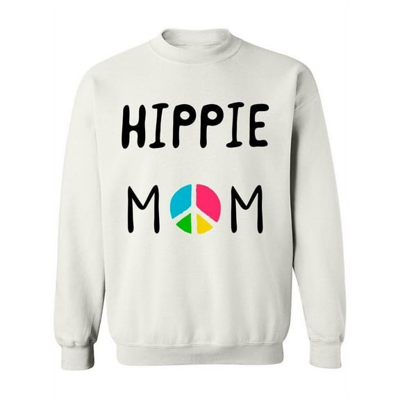 Peace Symbol Hippie Mom Sweatshirt Women -Image by Shutterstock, Female Large