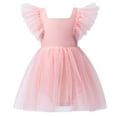 thumbnail image 4 of Shadoumai Dresses for Toddler Girls Delicate Baby Girls Dress With Overlay And Netting Bodice Elegant Romper For, 4 of 5