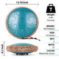 thumbnail image 3 of Steel Tongue Drum, 14 Inch 15 Note Tongue Drums, Handpan Drums for Adultes, Steel Drum Instrument with Music Book, Steel Handpan Drum Mallets and Carry Bag, C Major,Malachite Green, 3 of 6