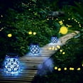 thumbnail image 5 of WONDER GARDEN Mosaic Outdoor Solar Lights-  Waterproof and durable 360° Wide Angle Solar Hanging Light - Create a warm and comfortable home-Patio Decor for Garden Yard Backyard Porch Table Pathway, 5 of 7