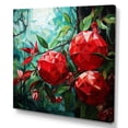 thumbnail image 2 of Designart "Cubic Design of Summer Cherries I" Floral Wall Art - Traditional Red Cherry Entryway Wall Art, 2 of 6