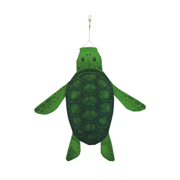 In the Breeze 5168 — Baby Sea Turtle 17-Inch 3D Windsock — Realistic Turtle Hanging Décor for Yards and Gardens