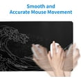 thumbnail image 5 of Japanese Sea Wave Large Mouse Pad, Anime Black Gaming, Extended Kanagawa Mat Desk Pad, 3mm Thick Long Non-Slip Rubber Base Mice Pad, 31.5 X 11.8 Inch, 5 of 6