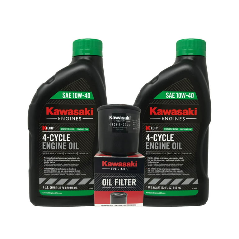 Kawasaki Engines Oil and Oil Filter Change 