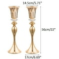 thumbnail image 5 of 22in Tall Wedding Centerpieces Flower Vases, Set of 2 Acrylic Crystal Flower Stands Wedding Road-Leading Vases, Metal Centerpiece Vases for Table Dcor Home Engagement, 5 of 7