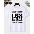 thumbnail image 2 of 100% Cotton Men's Regular Fit Letter Print Round Neck Tee, Summer Clothes, Casual Short Sleeve Crew Neck Graphic T-shirt for Summer, Men's Top for Daily Wear, Grap Golf Gift T-Shirt For Men and Women, 2 of 9