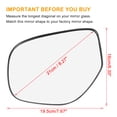 thumbnail image 3 of Unique Bargains Vehicle Left Side Heated Mirror Glass with Backing Plate 7632B609 for Mitsubishi Outlander, 3 of 8
