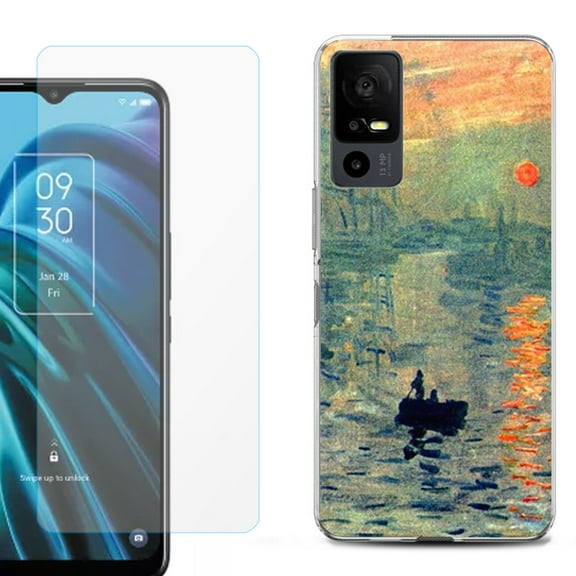 OneToughShield ® for TCL 40 XE 5G Shockproof Fashion Phone Case, with Tempered Glass Screen Protector - Sunrise Impression