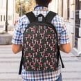 thumbnail image 5 of Uemuo Red Mushrooms Printed Durable 17-inch Student Backpack - Lightweight, Waterproof, Adjustable Straps, Ideal for School, Work, Travel, 5 of 5
