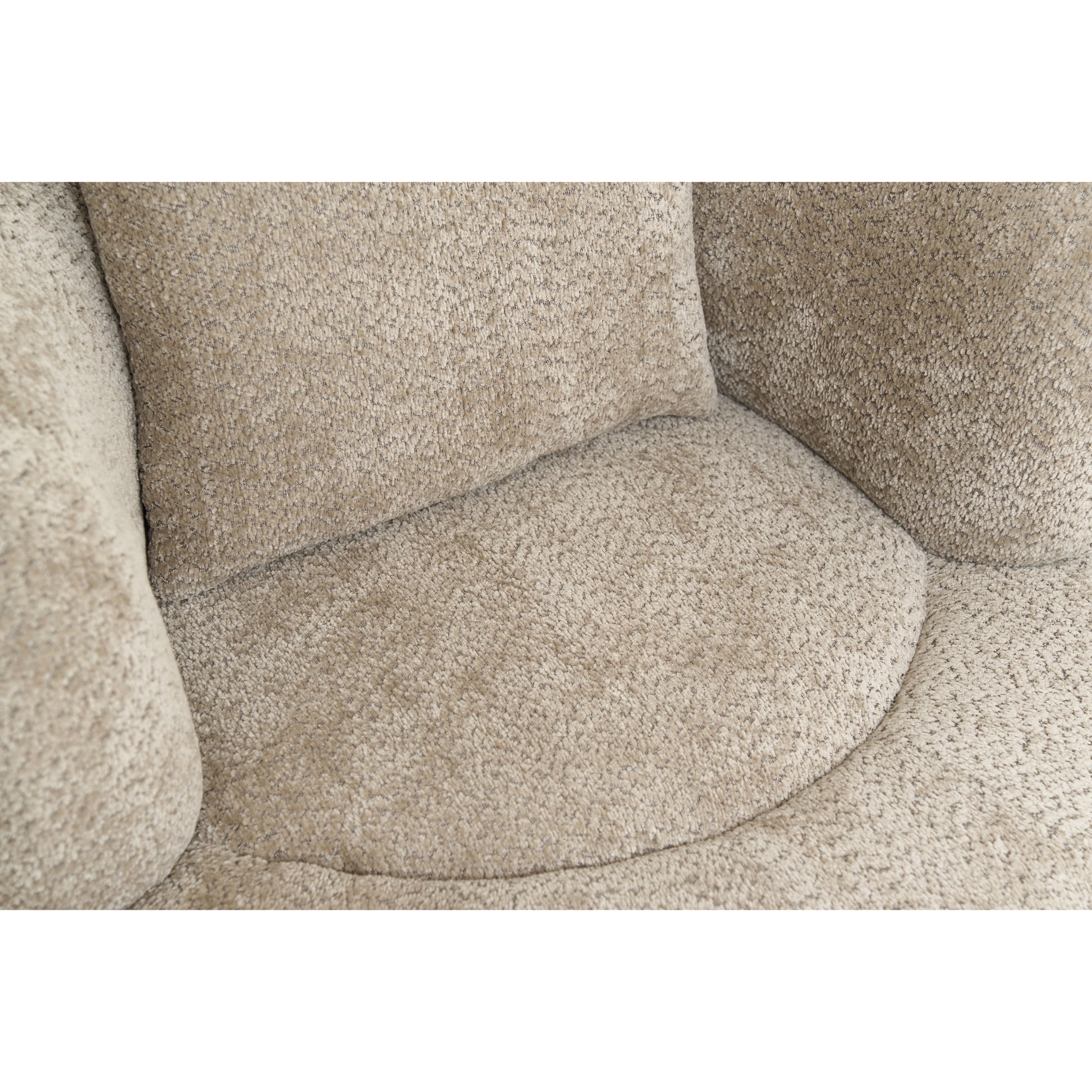 Noble House Kilby Nordic 36" Chenille Bucket Accent Chair with Ottoman, Lazy Lounge Club Chair for Living Room, Camel