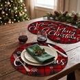 thumbnail image 2 of 2026 Christmas Home Party Decoration 2D Flat Round Christmas Placemats Holiday Printed Table Mats Winter Decorative Cushion For Home Kitchen Dining Table Party Decoration, 2 of 4