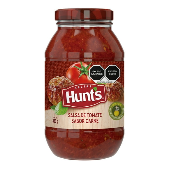 Salsa de tomate Hunts receta casera sabor carne 380 g