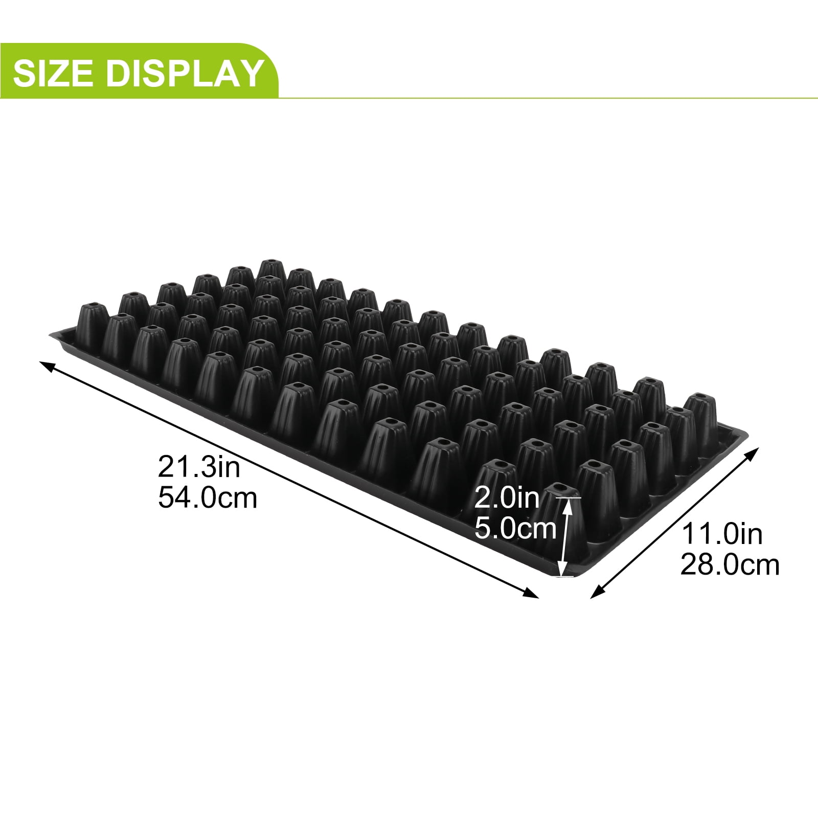 YSNOOWE Growing Tray 10Pcs Black PVC Grid Design for Seed Germination Ventilated