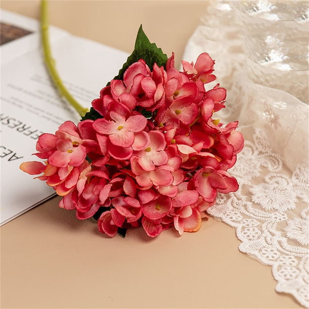 Hortensias artificiales | Arreglos florales de seda artificial para decoración del hogar, ramos de novia y decoración de paredes