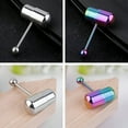 thumbnail image 2 of TELOLY 1Pc Cool Vibrating Barbell Tongue Rings Bars Piercing Stainless Steel Body Jewelry, 2 of 7