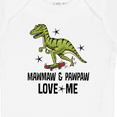 thumbnail image 4 of Inktastic Mawmaw and Pawpaw Love Me Grandson Dinosaur Boys Baby Bodysuit, 4 of 5