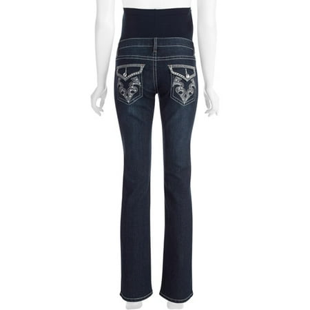 Maternity Full-panel Jeans With Embellis