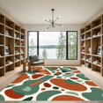 thumbnail image 2 of ODIKA 6'x9' Machine Washable Non-Slip Area Rug, Abstract Green High Traffic Rug, Green, 1170887, 2 of 7