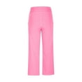 thumbnail image 5 of Womens High Waist Capri Yoga Leggings Cropped Pant for Workout with Two Pockets Pink XXL, 5 of 7