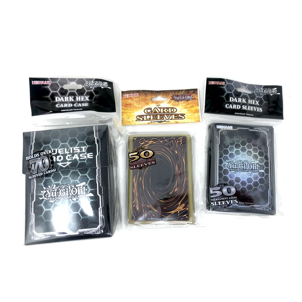 YuGiOh! Dark Hex Card Case, Dark Hex Card Sleeves + Deluxe Card