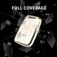 thumbnail image 6 of Key Fob Cover Compatible with Volkswagen Atlas Alltrack Jetta Passat Tiguan Keychain Case Holder Protector,White, 6 of 8