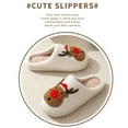 thumbnail image 2 of Pantuflas Antideslizantes JShteea Para Hombre y Mujer Invierno Rojo 40-41 Fit39-40, 2 of 9