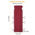 thumbnail image 4 of TeqHome 71x22x4in Chaise Lounger Cushion Recliner for Patio Furniture, Deck Chair Cushion for Outdoor Indoor Home Office Grey, 4 of 12