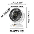 thumbnail image 3 of Desktop Air Circulation Fan Powerful Wind Small Portable Table Fan Quiet Household Cooler Warm Air Fan TYPE-C Charging Warm White White Gold Optional for Bedroom Dorm Office Gift, 3 of 9