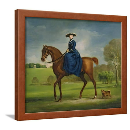 The Countess of Coningsby in the Costume of the Charlton Hunt, c.1760 Framed Print Wall Art By George Stubbs