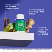 Microbiome Labs MegaGuard Gut Health Supplements - Ginger Root, Licorice Root & Artichoke Leaf Extract to Support Digestive Health & Occasional Gas - for Women, Men & Kids 8+ 60 Capsules