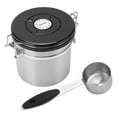 thumbnail image 3 of Coffee Bean Storage Stainless Steel Airtight Container Coffee with 30ml Spoon Date Tracking Coffee Canister for Store 1.2L Stainless Steel Color, 3 of 22