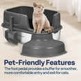 thumbnail image 5 of SPECSTAR XL Stainless Steel Cat Litter Box with Cover and Steps, 23'' x 17'' x 12'' Large Metal Litter Box for Cats with Scoop, Easy to Clean, Non-Slip, Ideal for Big or Multiple Cats, Dark Gray, 5 of 8