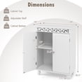 thumbnail image 3 of Gymax Bathroom Cabinet Floor Storage Organizer w/ Anti-Tipping Kits Adjustable Shelf, 3 of 10