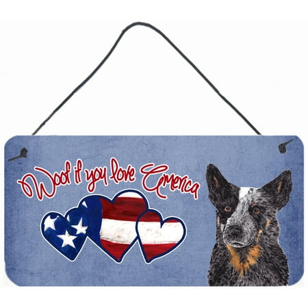 Woof if you love America Australian Cattle Dog Wall or Door Hanging Prints