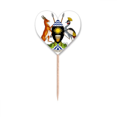 thumbnail image 1 of Uganda Africa National Emblem Etiqueta del corazón de la bandera del palillo de dientes, 1 of 3
