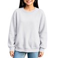 thumbnail image 2 of Girls Crewneck Sweatshirt Oversized Pullover Long Sleeve Solid Tops Fall Clothes, 2 of 5
