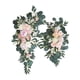 thumbnail image 2 of Arco de flores artificiales de simulación para decoración de ventanas y vacaciones. Rosado, 2 of 9